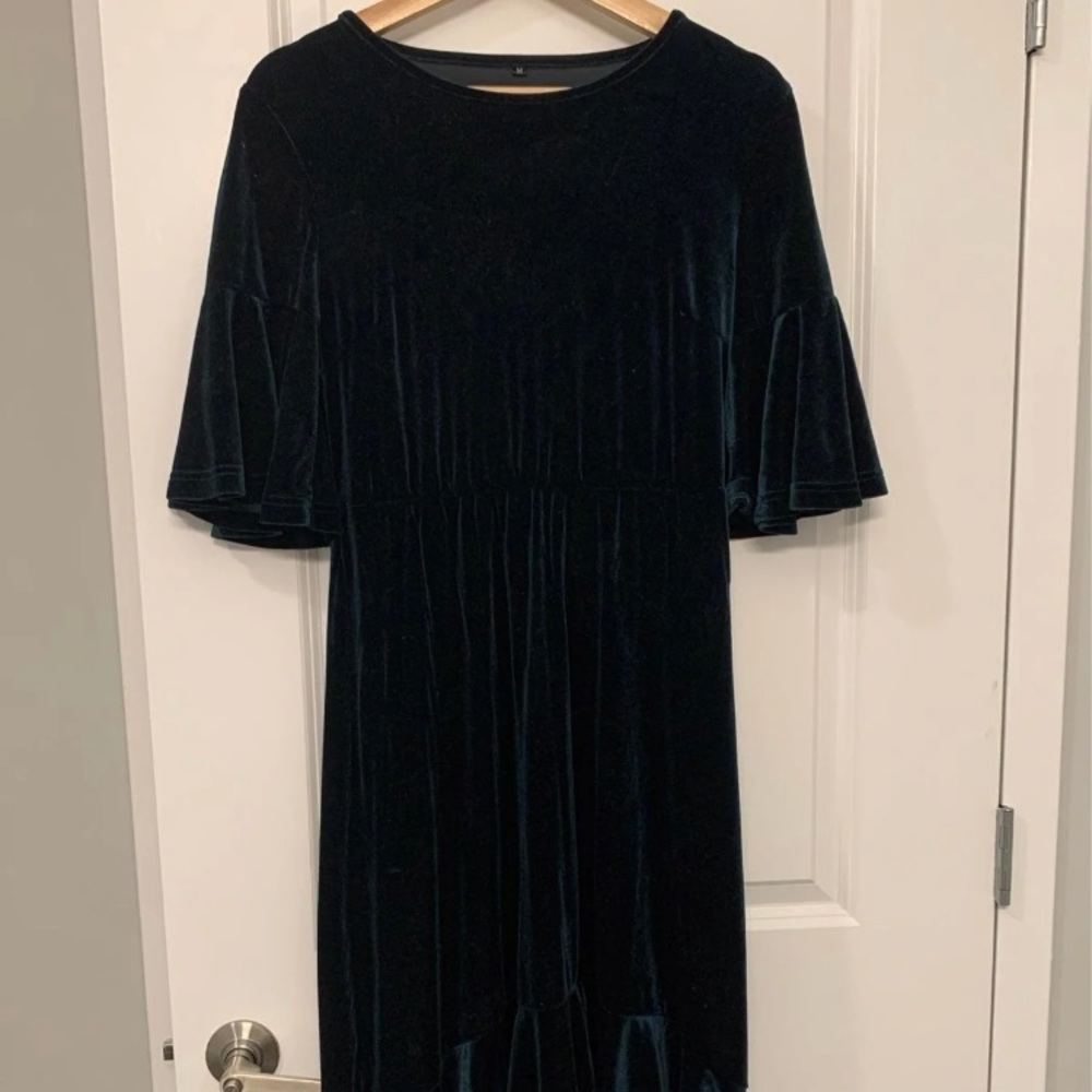 Green midi dress